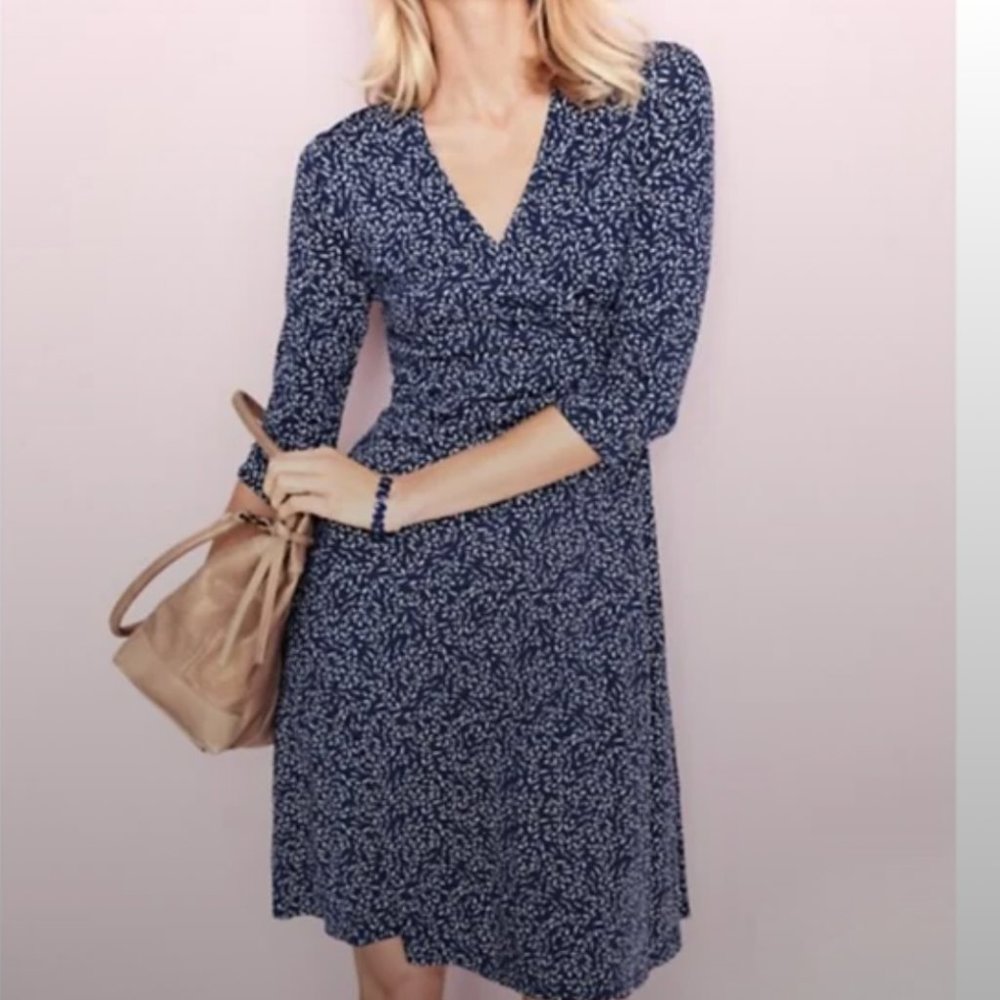 Garnet Hill Brianna Faux Wrap Dress